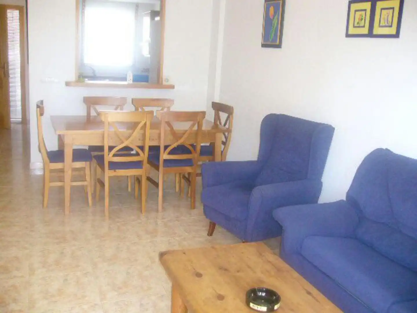 Menjador de Apartament de lloguer en Dénia amb Aire condicionat, Terrassa i Moblat