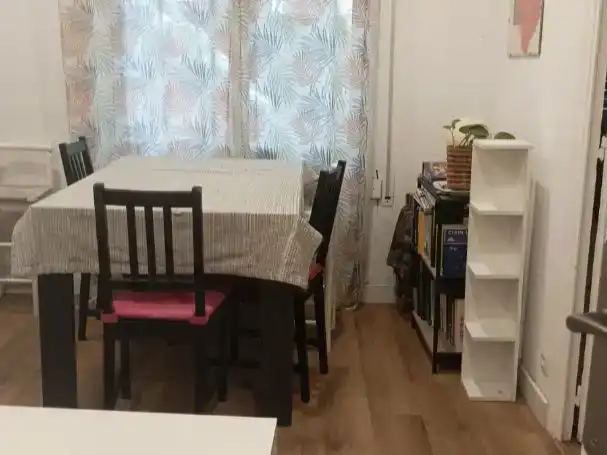 Esszimmer von Wohnung zur Miete in Barcelona mit Privatgarten, Parkett und Möbliert