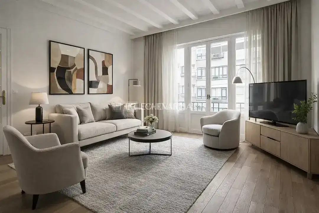 Sala de estar de Piso en venta en Getxo  con Calefacción, Trastero y Balcón