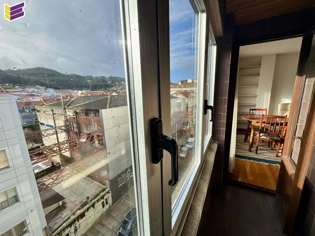 Vista exterior de Piso en venta en Baiona con Calefacción, Parquet y Amueblado