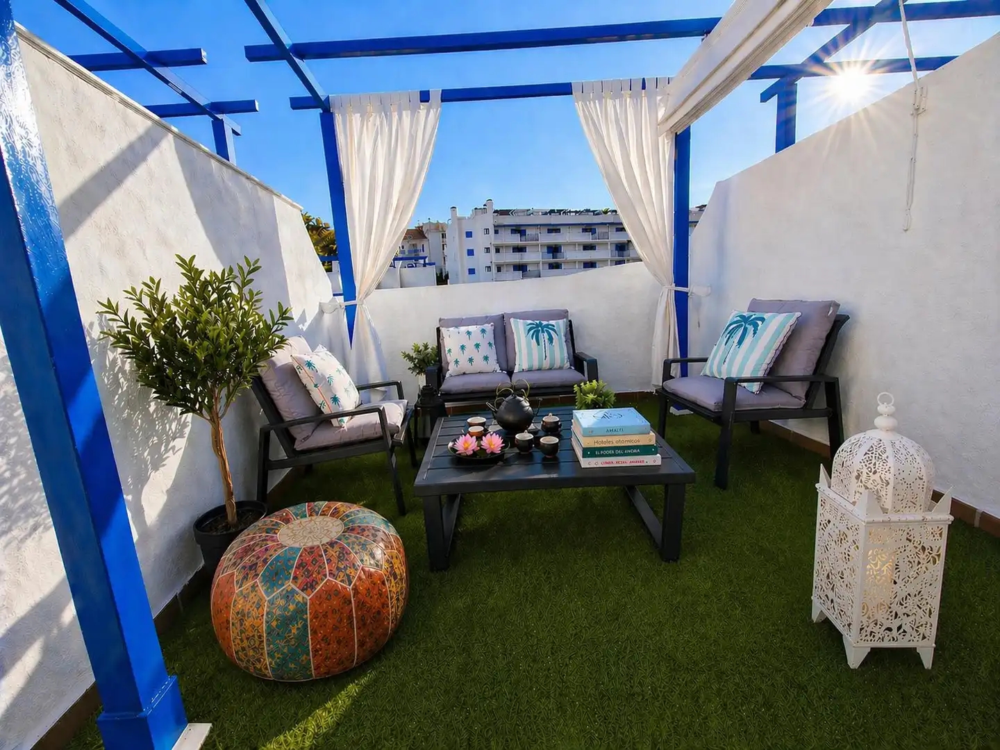 Terrasse von Dachboden zum Verkauf in Benalmádena mit Klimaanlage, Heizung und Terrasse