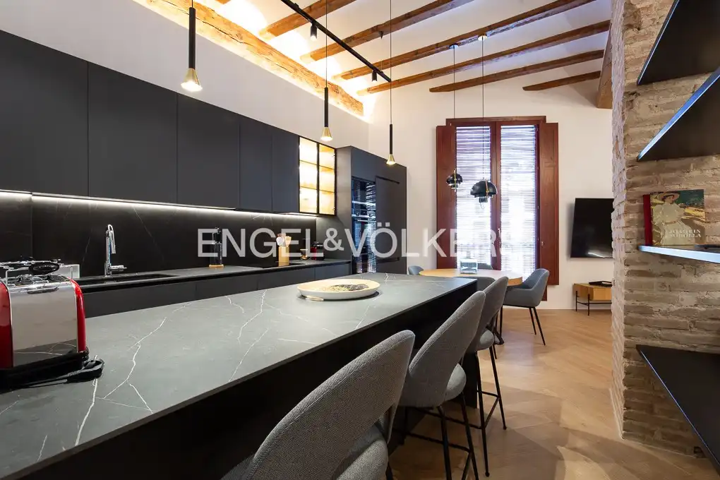 Cuina de Pis de lloguer en Valencia amb Aire condicionat, Calefacció i Parquet