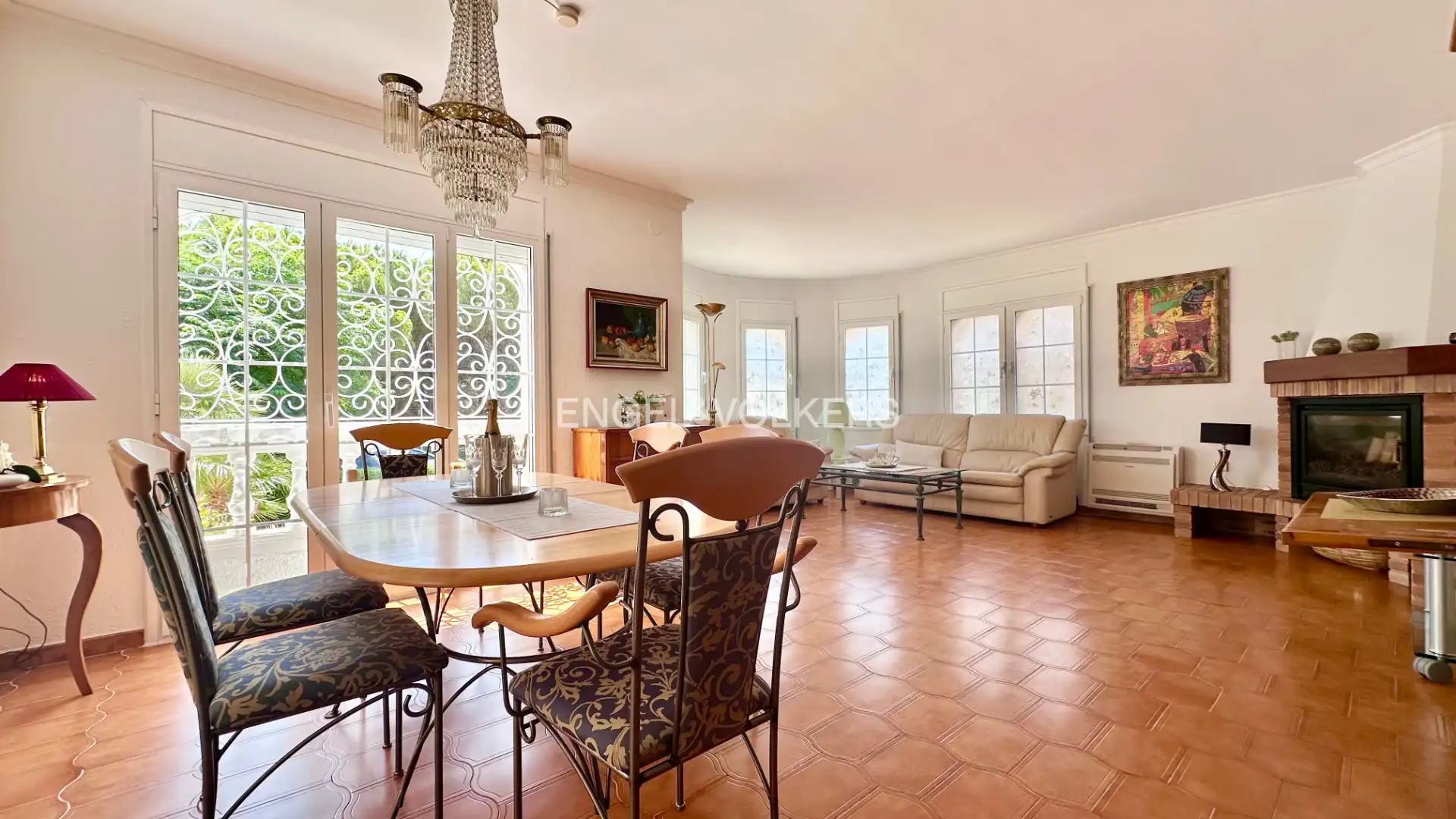 Sala de estar de Casa o chalet en venta en Mont-roig del Camp con Aire acondicionado, Calefacción y Jardín privado