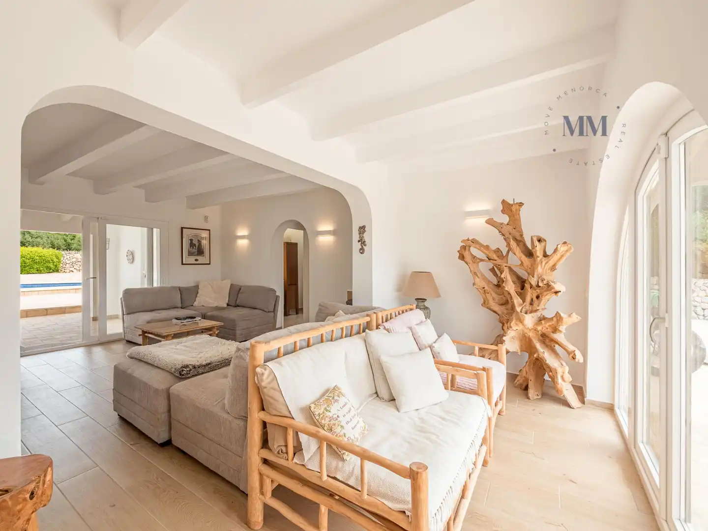 Sala de estar de Casa o chalet en venta en Sant Lluís con Aire acondicionado, Jardín privado y Terraza