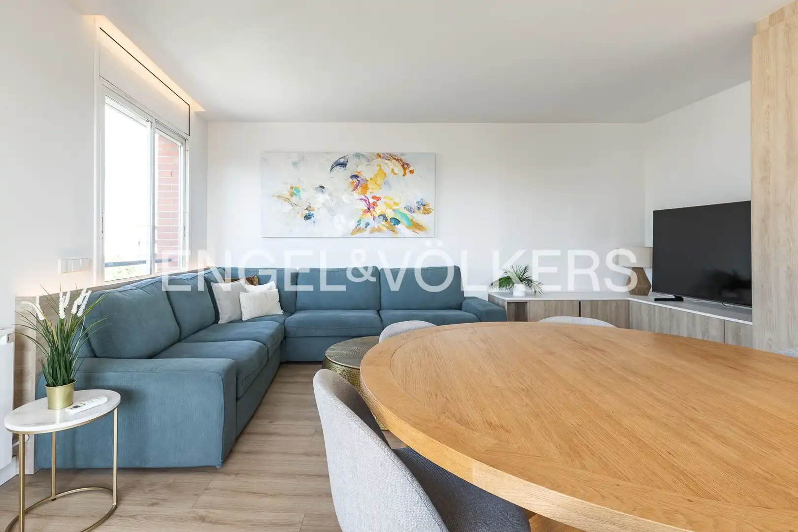Sala de estar de Piso en venta en Sant Adrià de Besòs con Aire acondicionado, Calefacción y Parquet