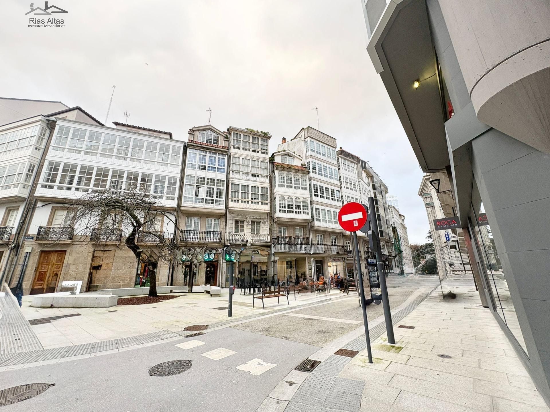 Exterior view of Flat for sale in A Coruña Capital   with Parquet flooring, Terrace and Balcony