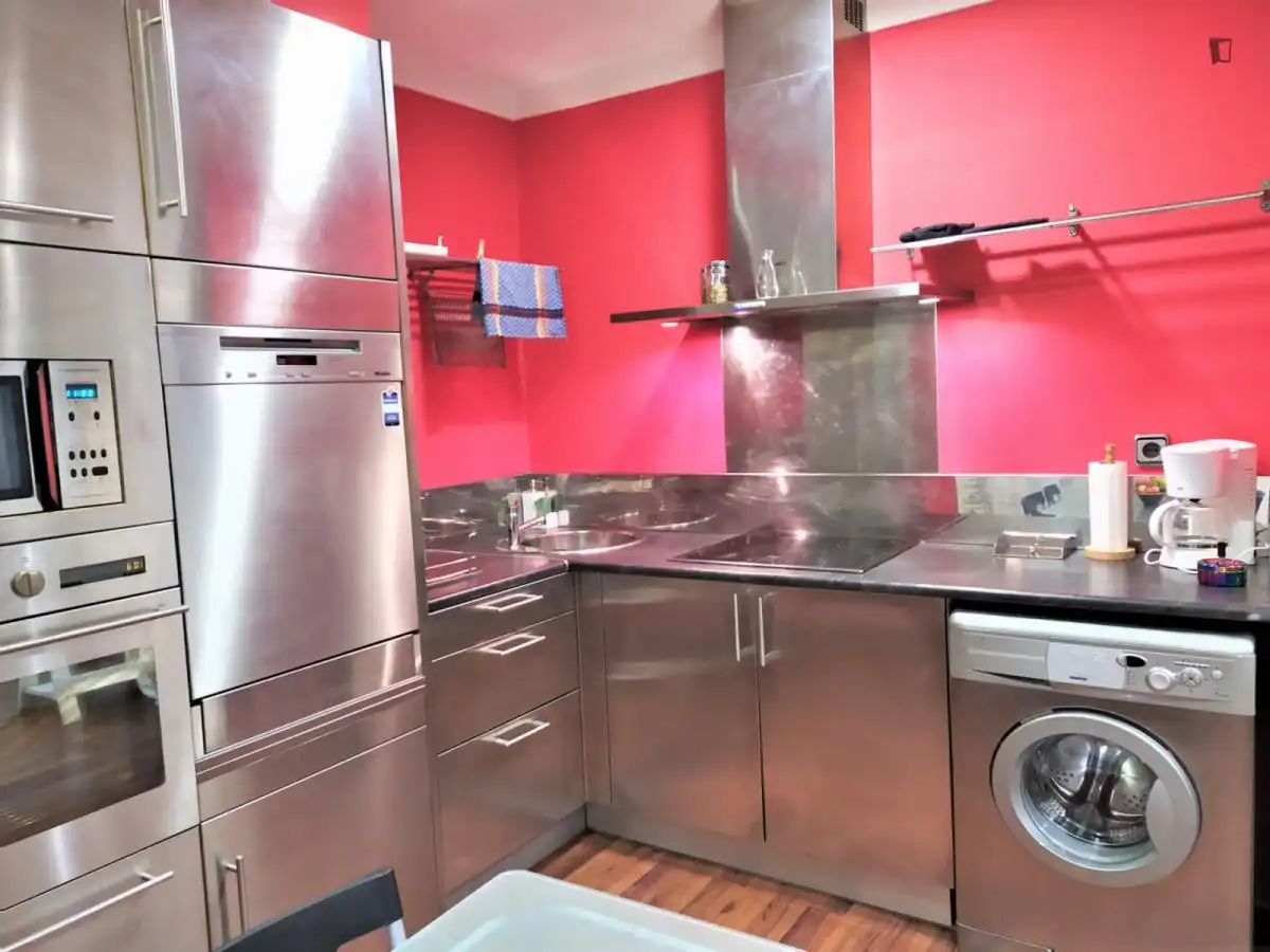 Kitchen of Study for rent in Barcelona  with Air Conditioner, Heating and Furnished