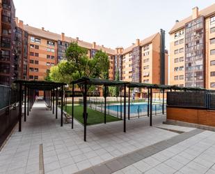 Exterior view of Flat for sale in  Madrid Capital  with Air Conditioner, Heating and Community pool