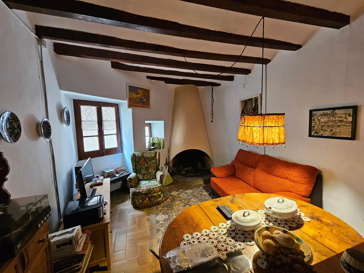 Wohnzimmer von Einfamilien-Reihenhaus zum Verkauf in Poboleda mit Terrasse, Abstellraum und Balkon