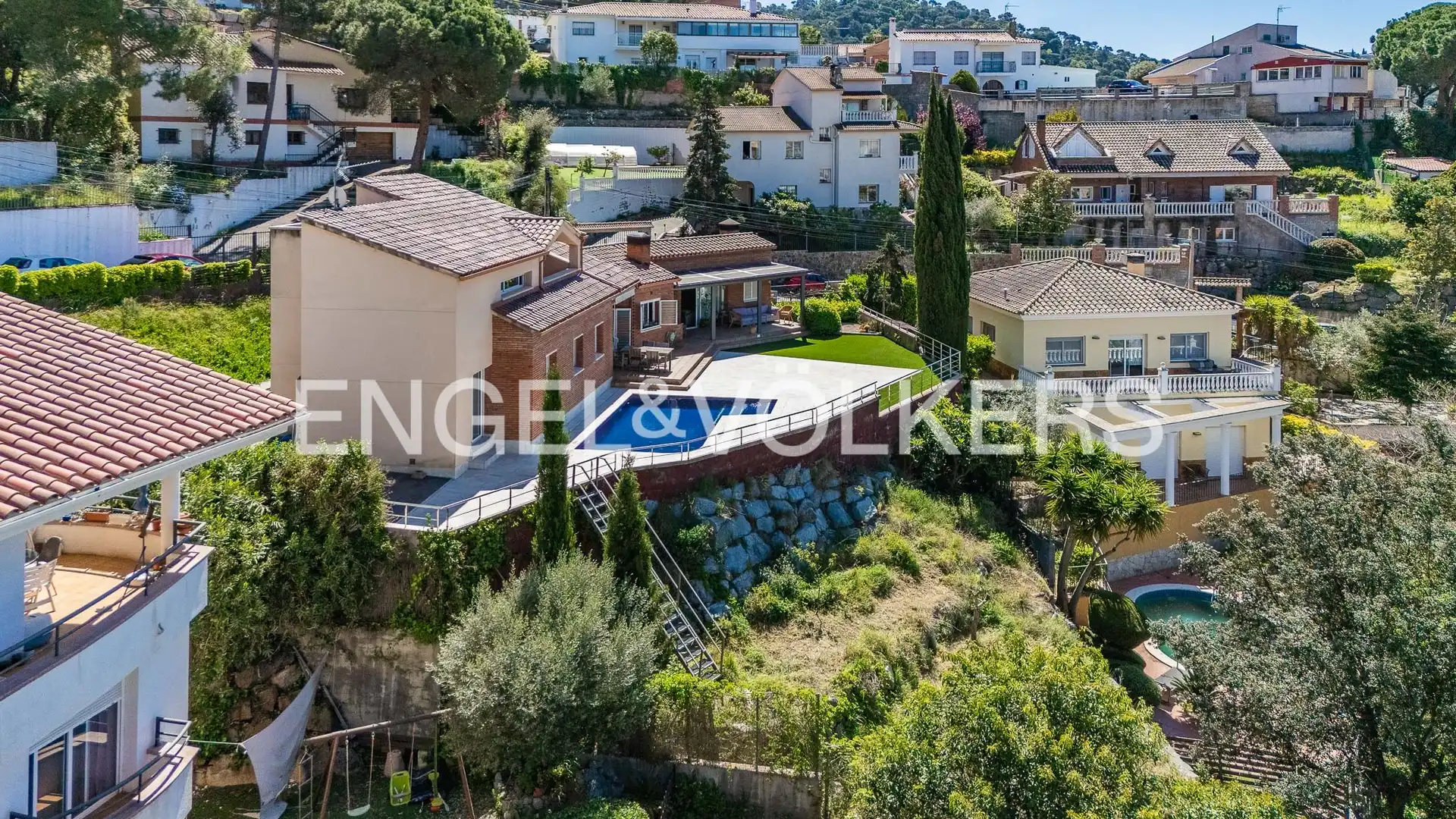 Vista exterior de Casa o xalet en venda en Sant Fost de Campsentelles amb Calefacció, Jardí privat i Parquet