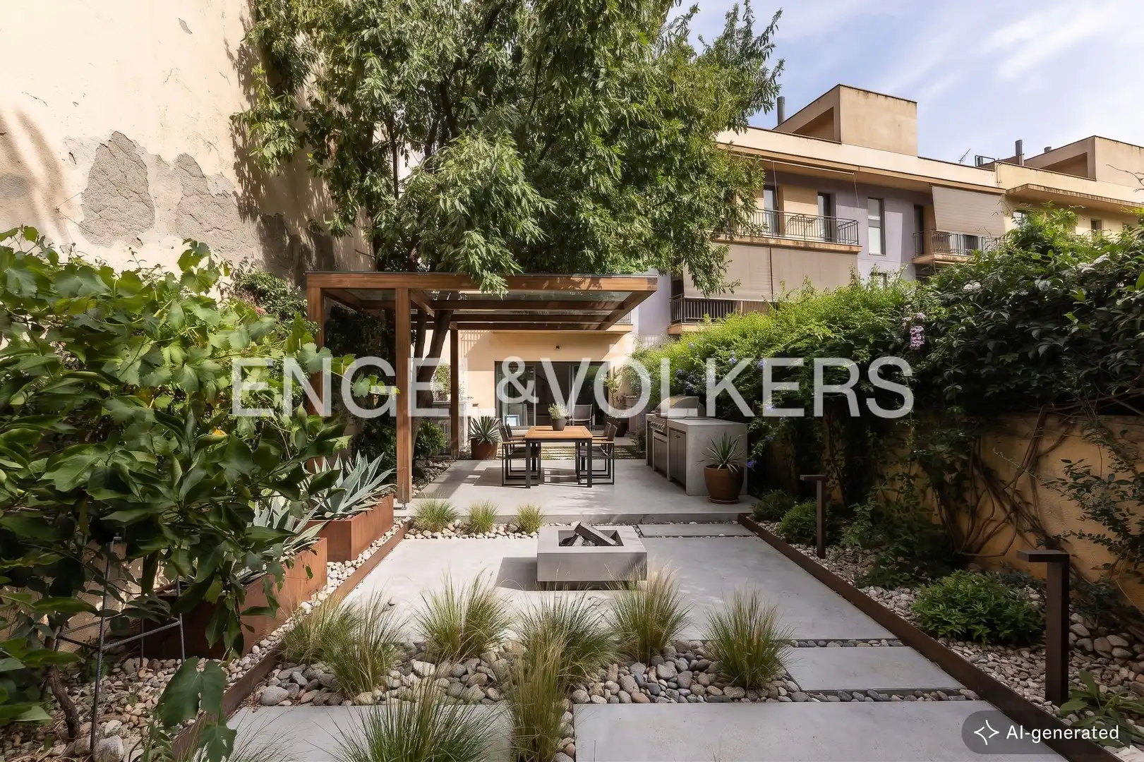 Terraza de Casa adosada en venta en Barcelona con Aire acondicionado, Calefacción y Jardín privado