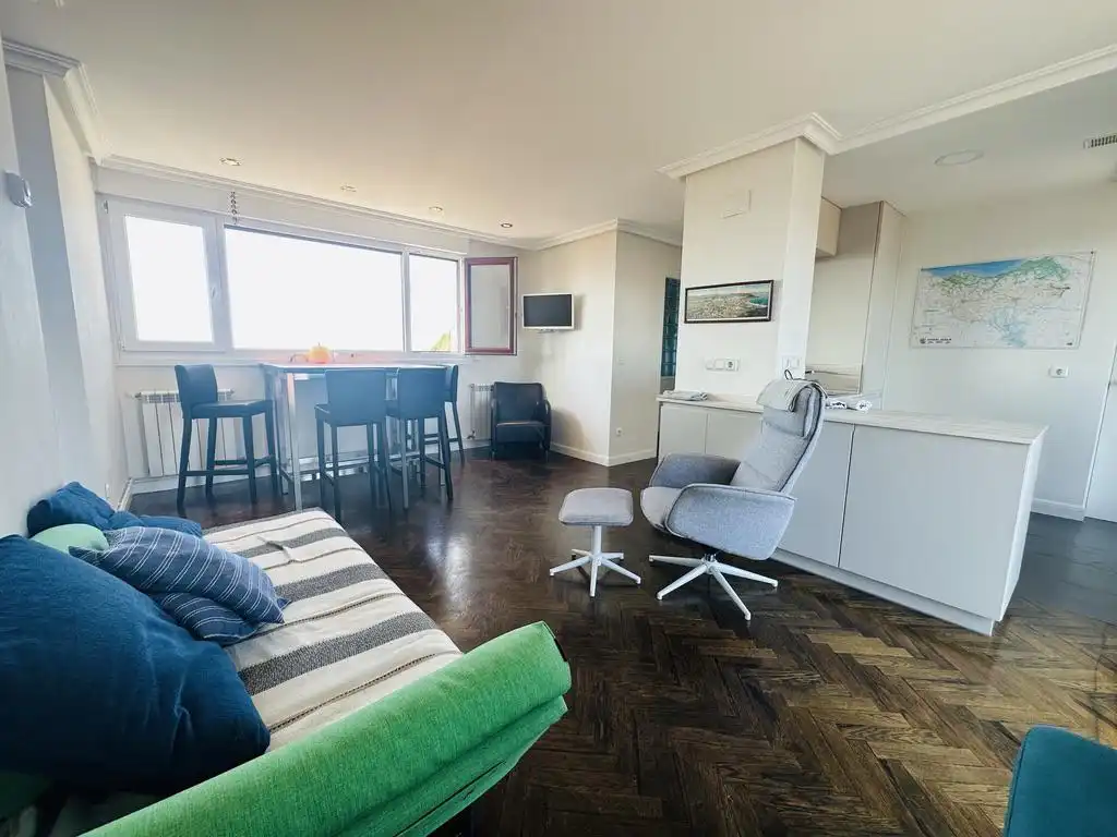 Living room of Flat for rent in Donostia - San Sebastián   with Heating, Parquet flooring and Terrace