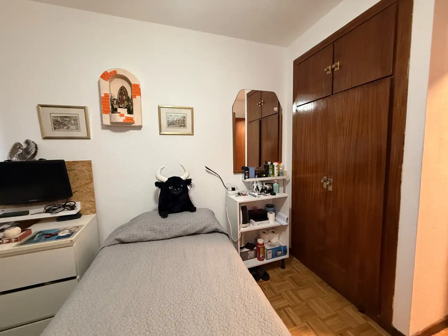 Bedroom of Flat for sale in Madrid  with Heating, Parquet flooring and Terrace