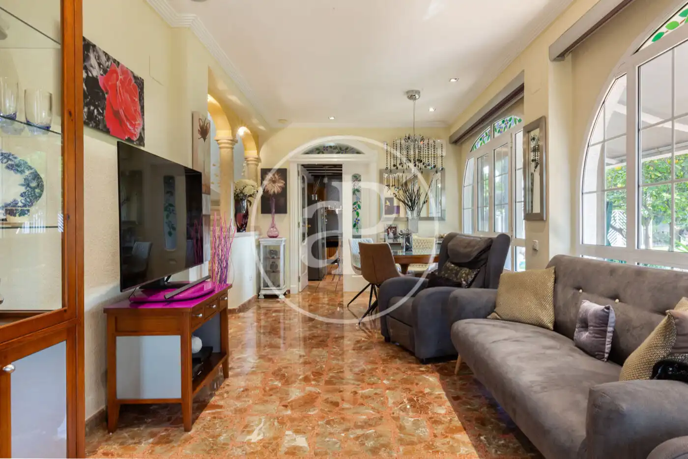 Sala de estar de Casa o chalet en venta en Elda con Aire acondicionado, Calefacción y Jardín privado
