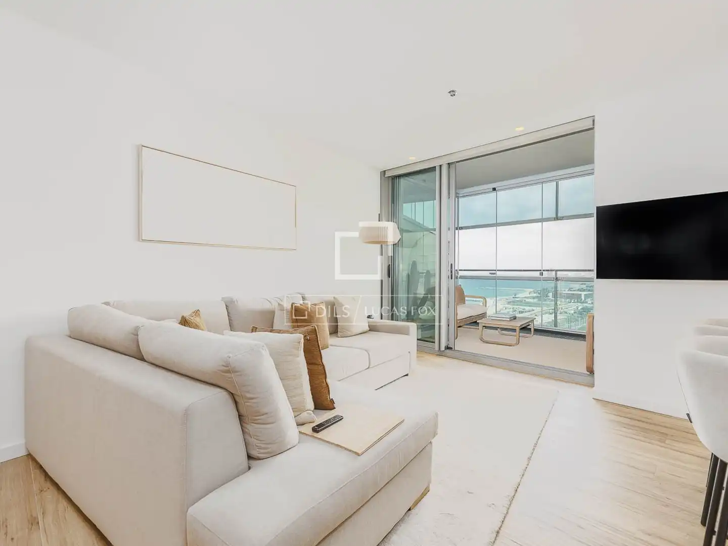 Sala de estar de Piso en venta en Barcelona con Aire acondicionado, Calefacción y Parquet