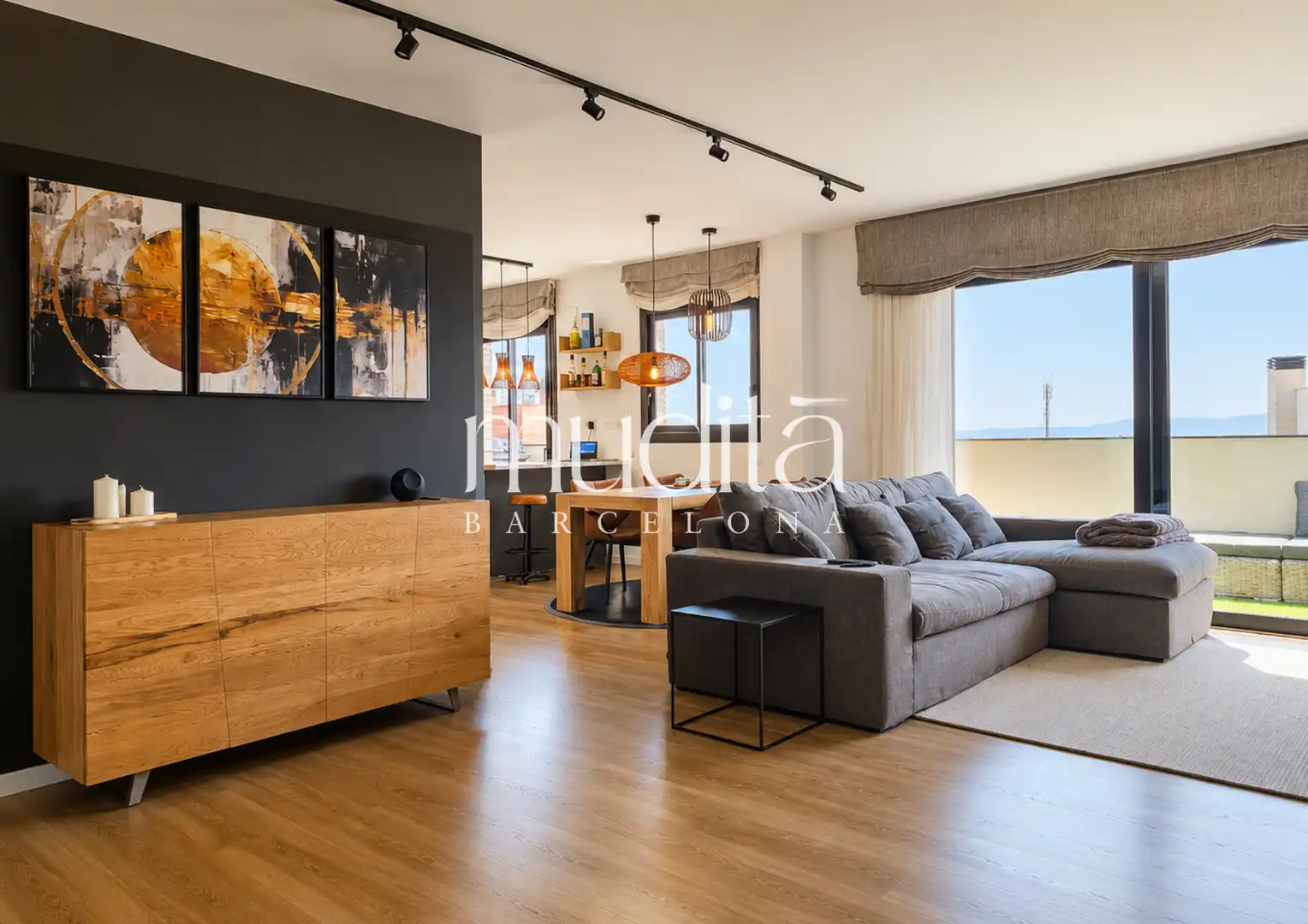 Living room of Attic for sale in L'Ametlla del Vallès  with Heating, Private garden and Terrace