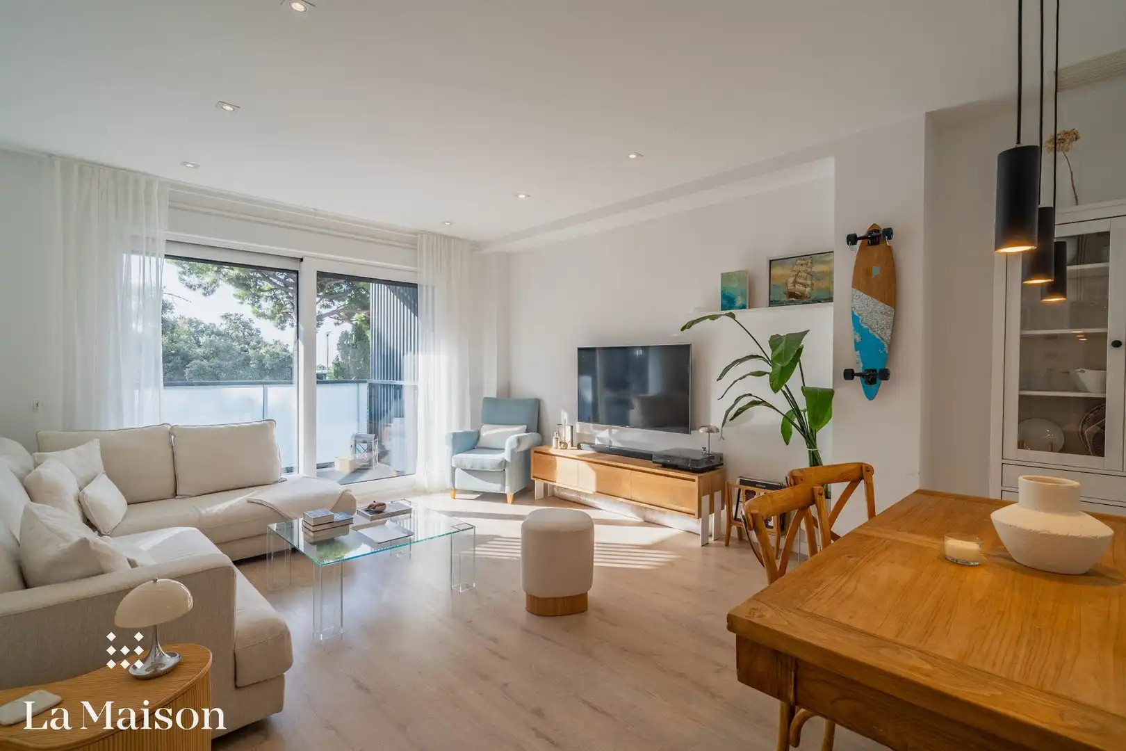 Wohnzimmer von Wohnung zum Verkauf in Sant Andreu de Llavaneres mit Heizung, Abstellraum und Balkon