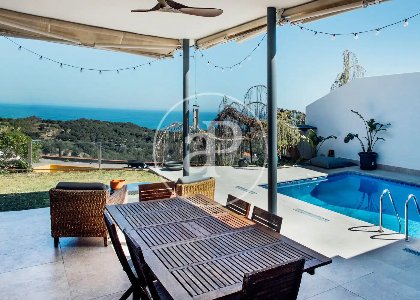 Terraza de Casa o chalet de alquiler en Sant Vicenç de Montalt con Aire acondicionado, Calefacción y Jardín privado