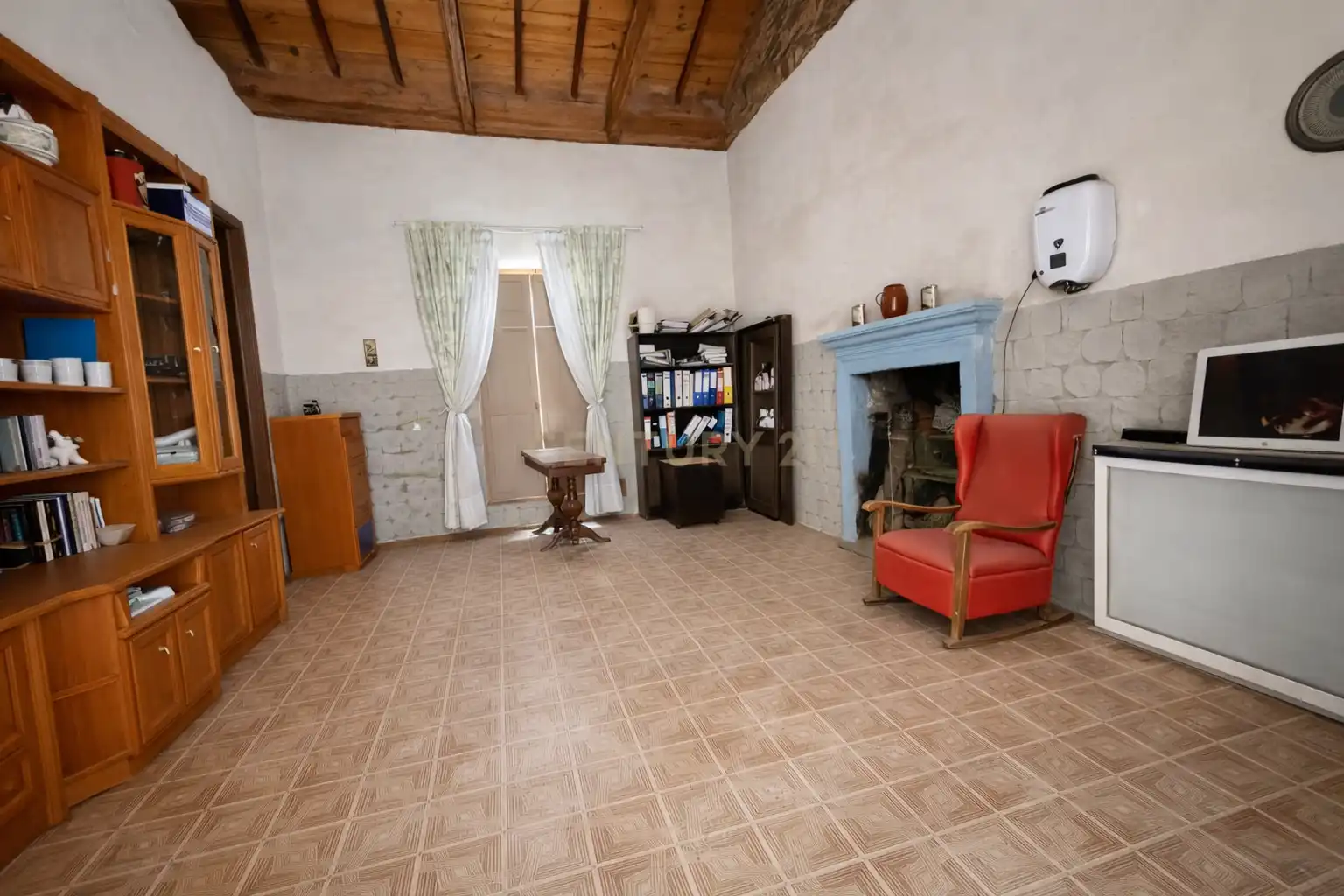 Sala de estar de Casa o chalet en venta en Madroñera con Jardín privado, Horno y Lavadora