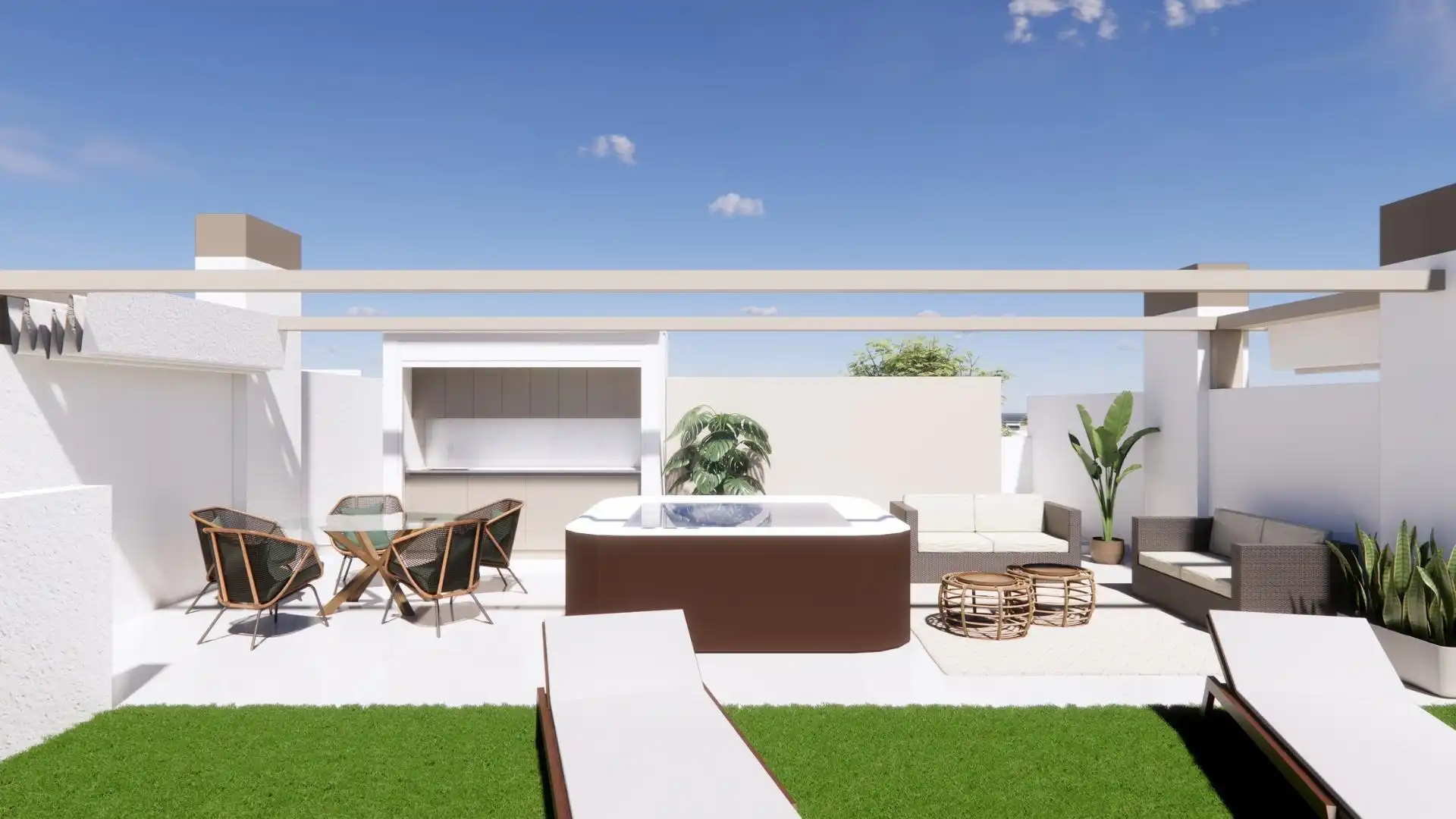Terrassa de Casa o xalet en venda en Pilar de la Horadada amb Jardí privat, Terrassa i Piscina