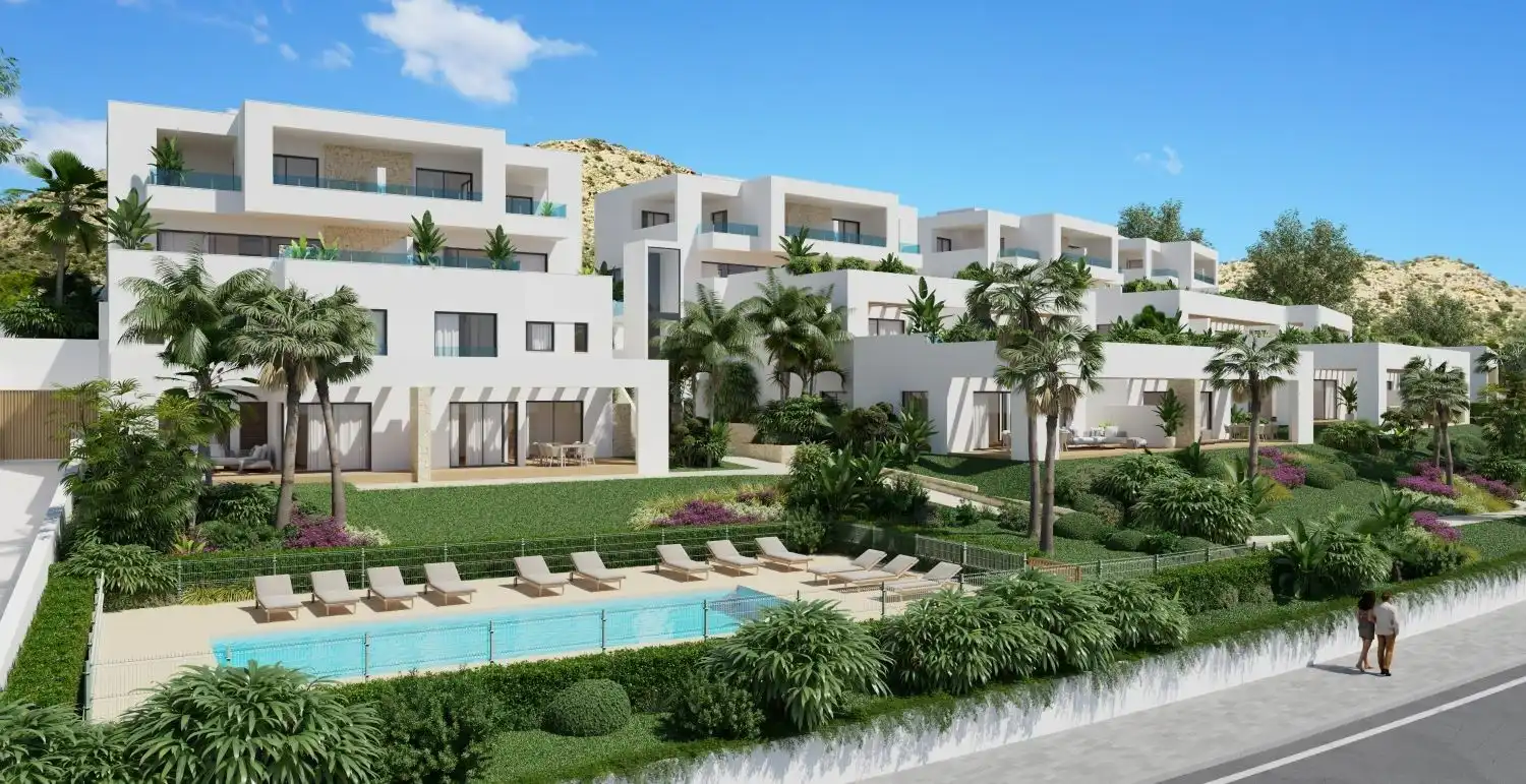 Vista exterior de Dúplex en venda en Monforte del Cid amb Aire condicionat, Calefacció i Jardí privat