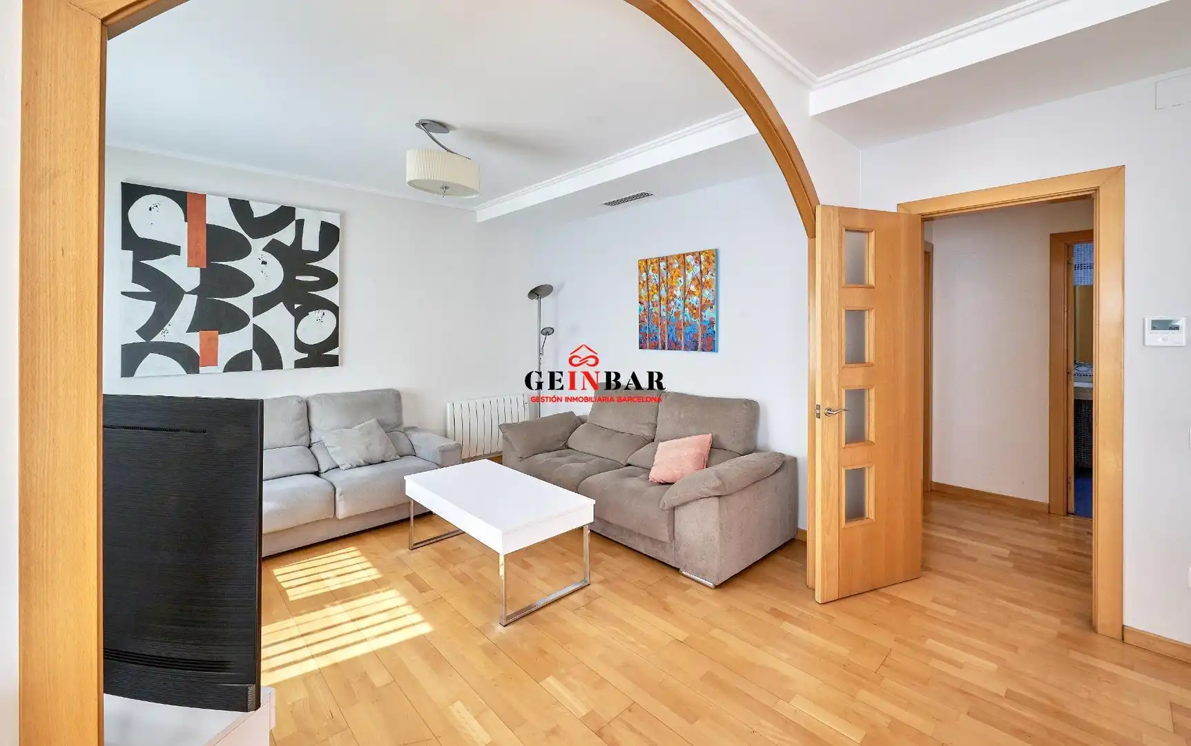 Living room of Flat for sale in Barcelona  with Air Conditioner, Heating and Parquet flooring