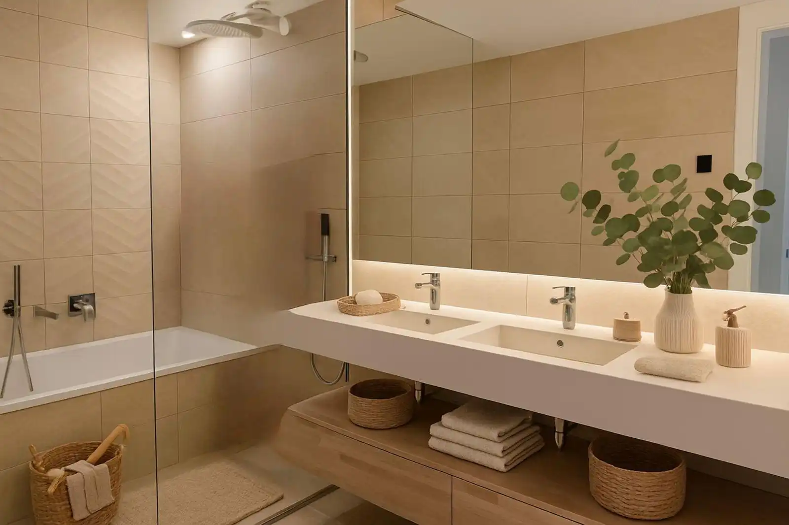 Baño de Apartamento en venta en Marbella con Aire acondicionado, Calefacción y Jardín privado