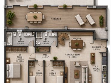 Dúplex con balcón en venta en Port