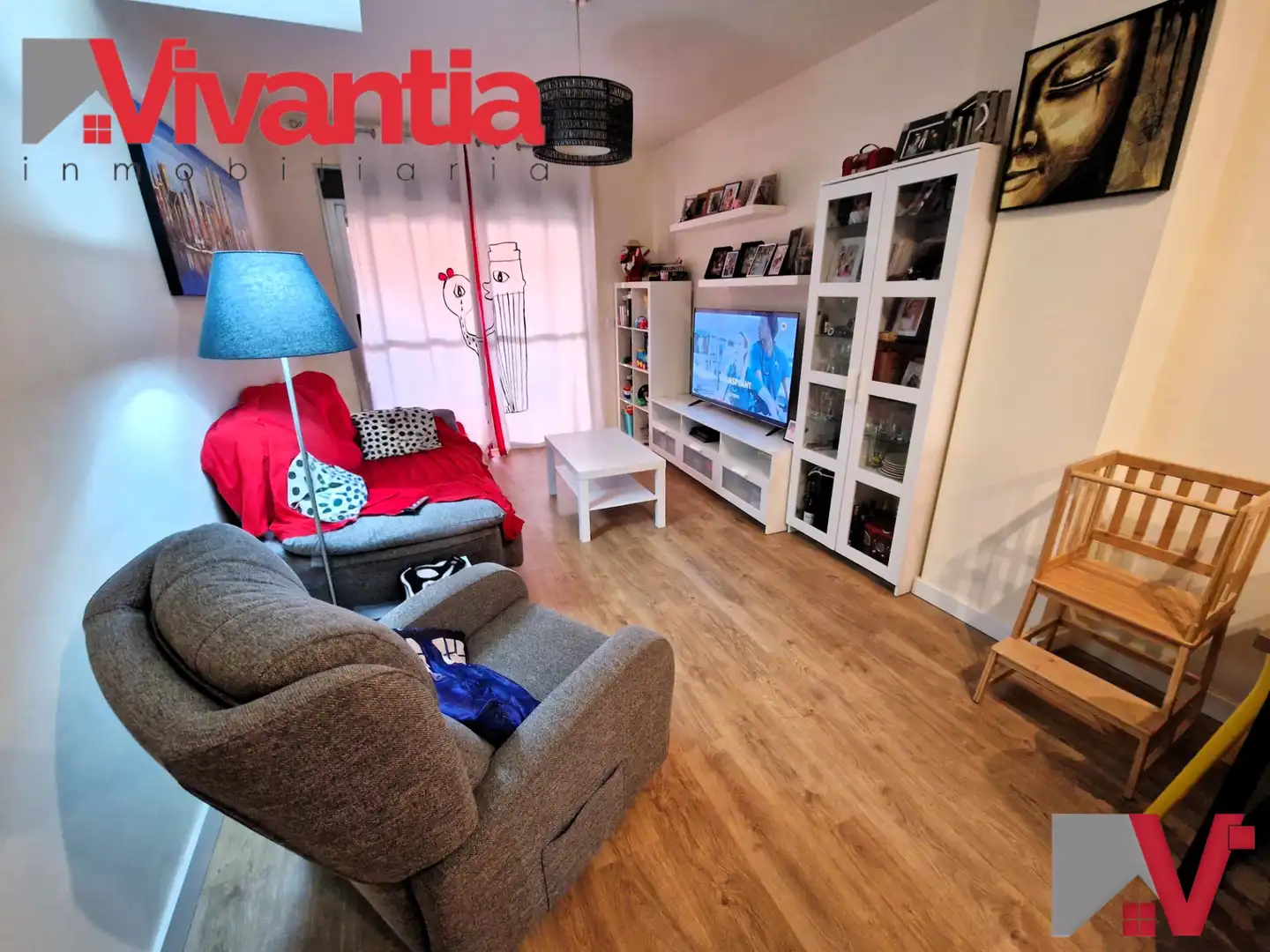 Wohnzimmer von Wohnungen zum Verkauf in Lorca mit Klimaanlage, Heizung und Parkett