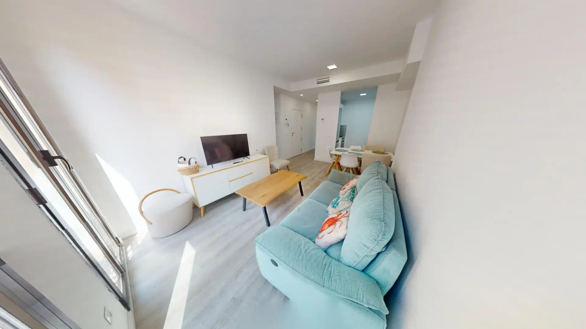 Wohnzimmer von Wohnung zum Verkauf in Alicante / Alacant mit Klimaanlage, Heizung und Parkett