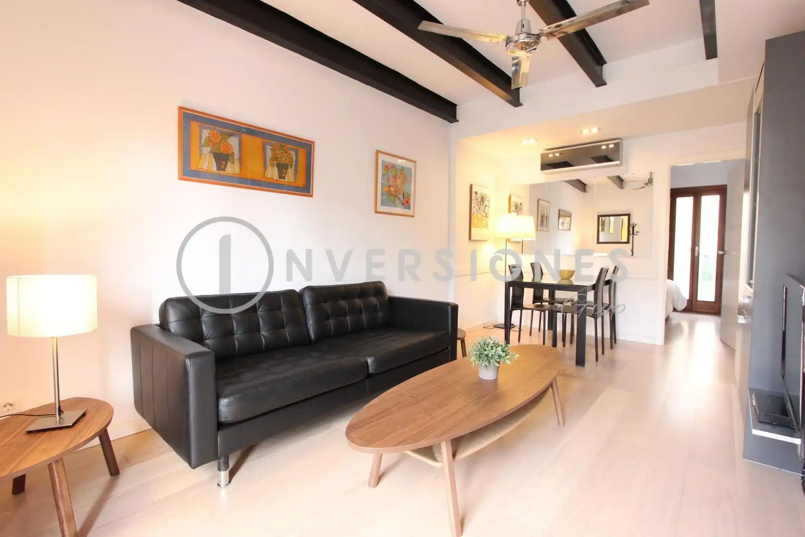 Wohnzimmer von Wohnung zum Verkauf in  Palma de Mallorca mit Klimaanlage, Möbliert und Balkon