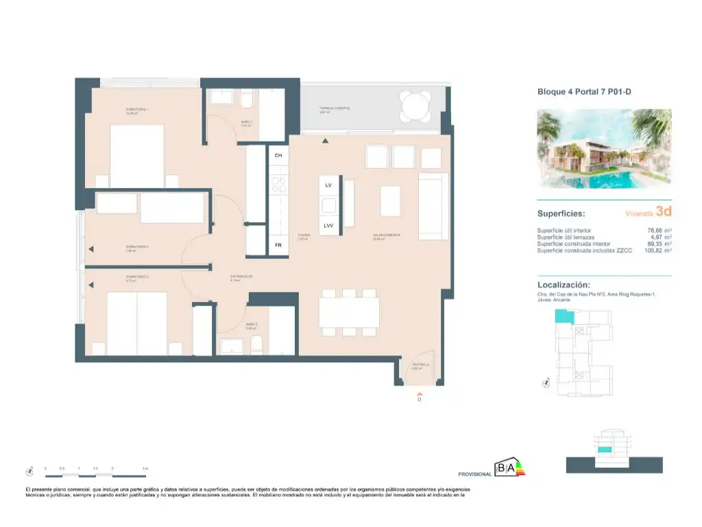 Apartamento en venta en Jávea / Xàbia con Aire acondicionado, Piscina y Horno