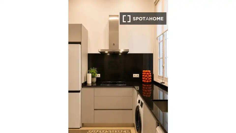Cuina de Apartament per a compartir en Sevilla amb Aire condicionat, Terrassa i Moblat
