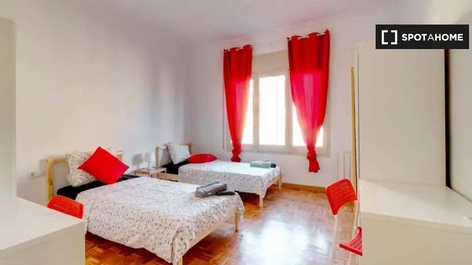 Habitación de Piso de alquiler en Barcelona con Aire acondicionado, Calefacción y Amueblado