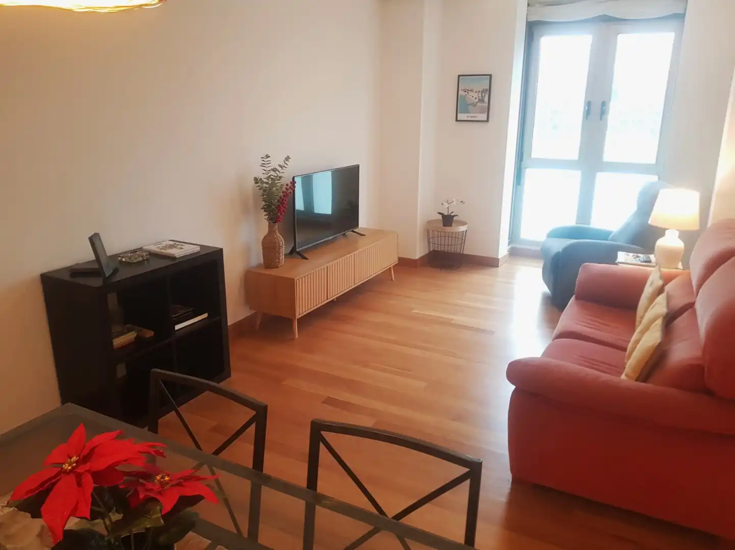 Wohnzimmer von Wohnung zur Miete in Santander mit Heizung, Terrasse und Möbliert
