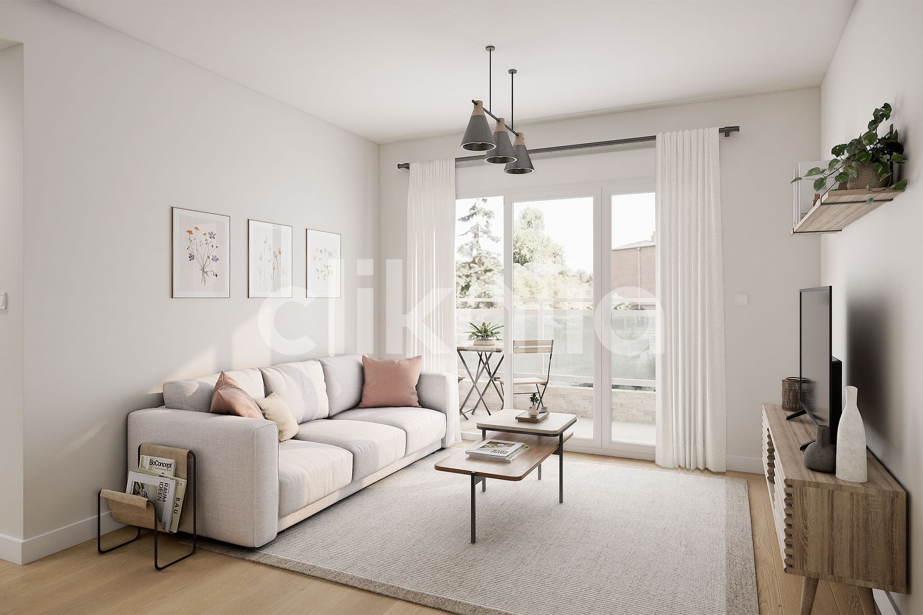 Living room of Flat for sale in  Madrid Capital  with Air Conditioner, Heating and Terrace