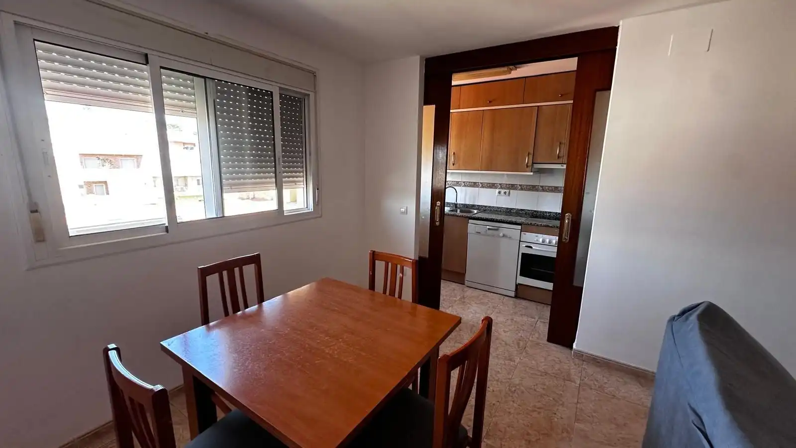 Dining room of Flat for rent in Roquetes  with Heating, Terrace and Furnished