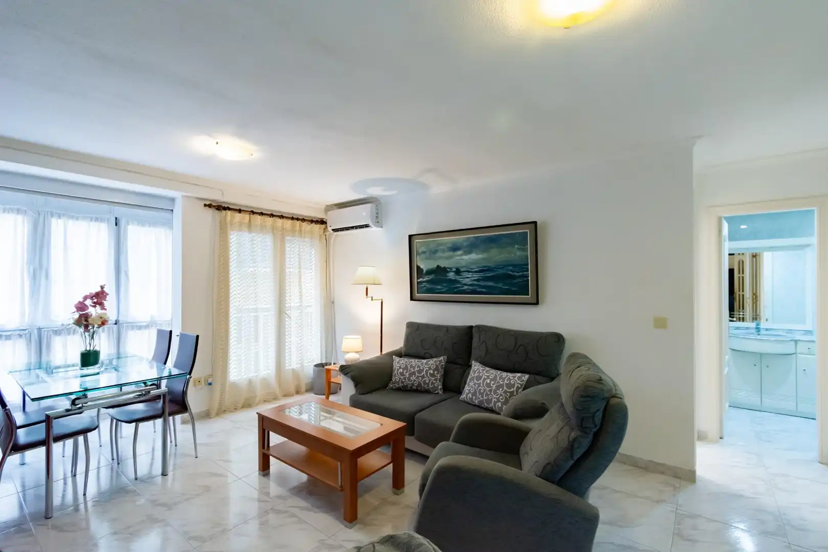Sala de estar de Piso en venta en Cartagena con Aire acondicionado, Trastero y Amueblado