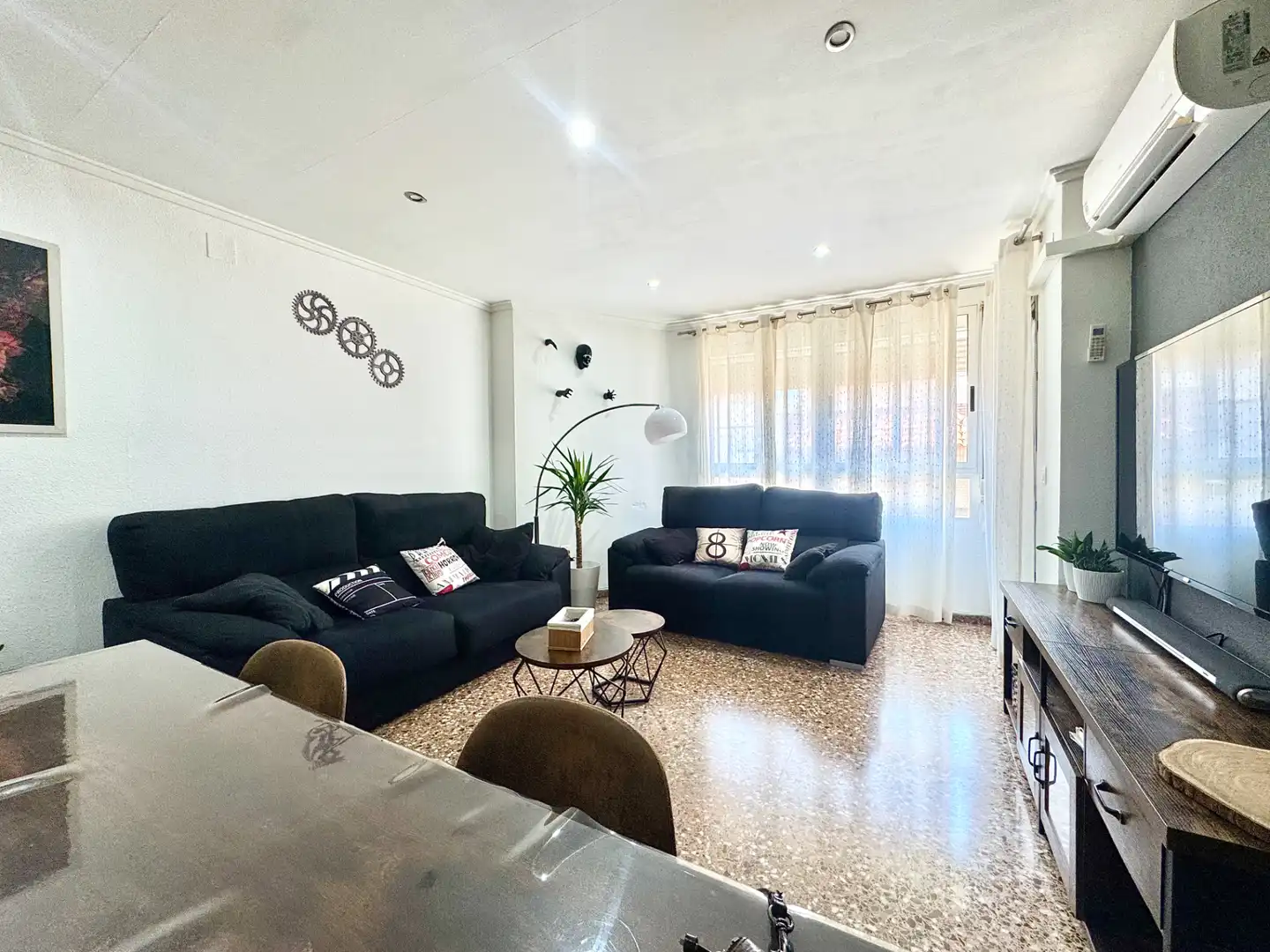 Sala d'estar de Pis en venda en Sueca amb Aire condicionat i Balcó