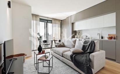 Sala d'estar de Apartament de lloguer en  Barcelona Capital amb Aire condicionat