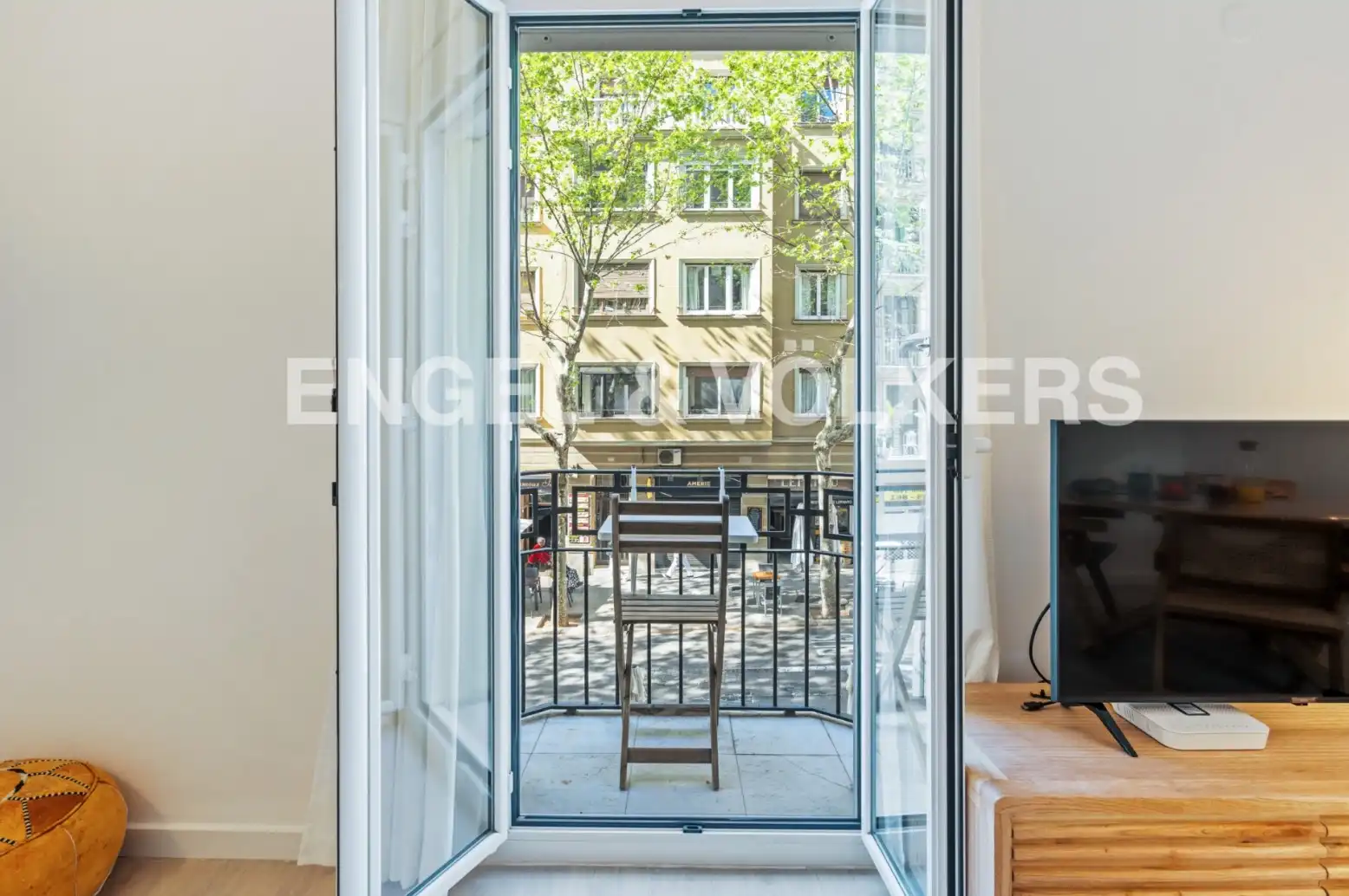 Balcony of Flat for rent in Barcelona  with Air Conditioner, Heating and Parquet flooring