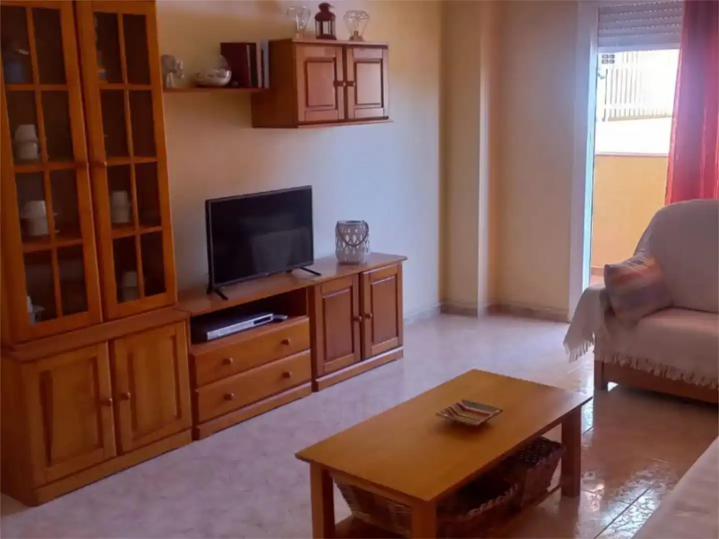 Wohnzimmer von Wohnung zur Miete in Mazarrón mit Klimaanlage, Schwimmbad und Balkon
