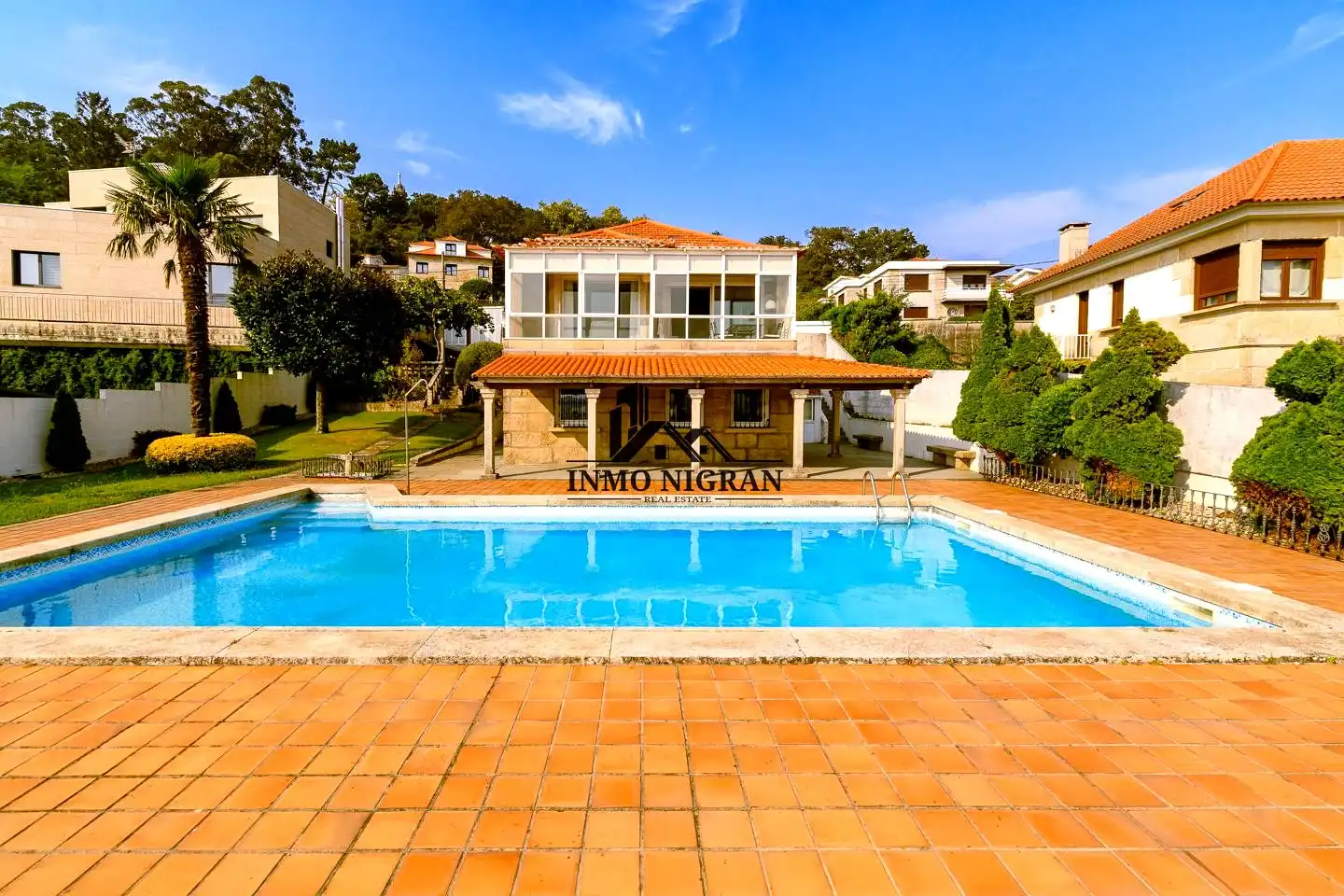 Swimming pool of Houses for sale in Vigo   with Private garden, Terrace and Storage room