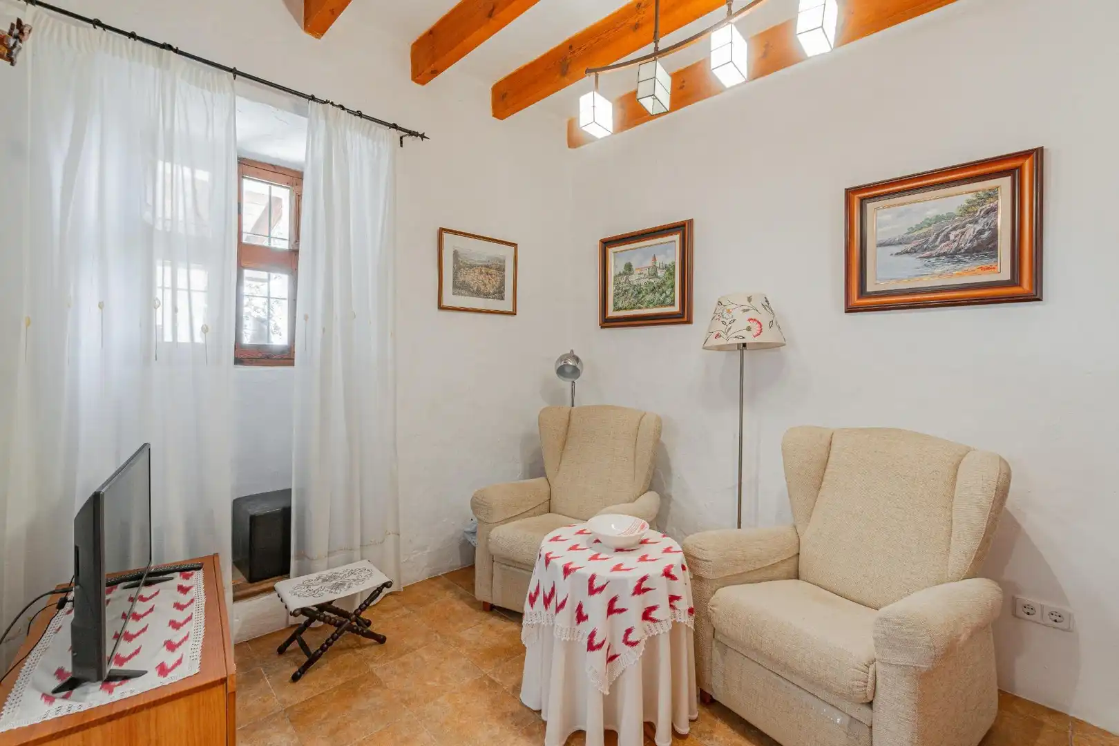 Sala de estar de Finca rústica en venta en Puigpunyent con Jardín privado, Terraza y Trastero
