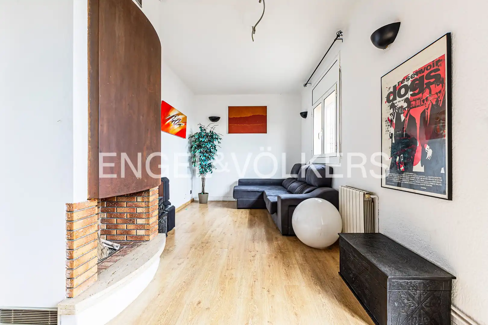 Wohnzimmer von Dachboden zum Verkauf in Barcelona mit Heizung, Parkett und Terrasse