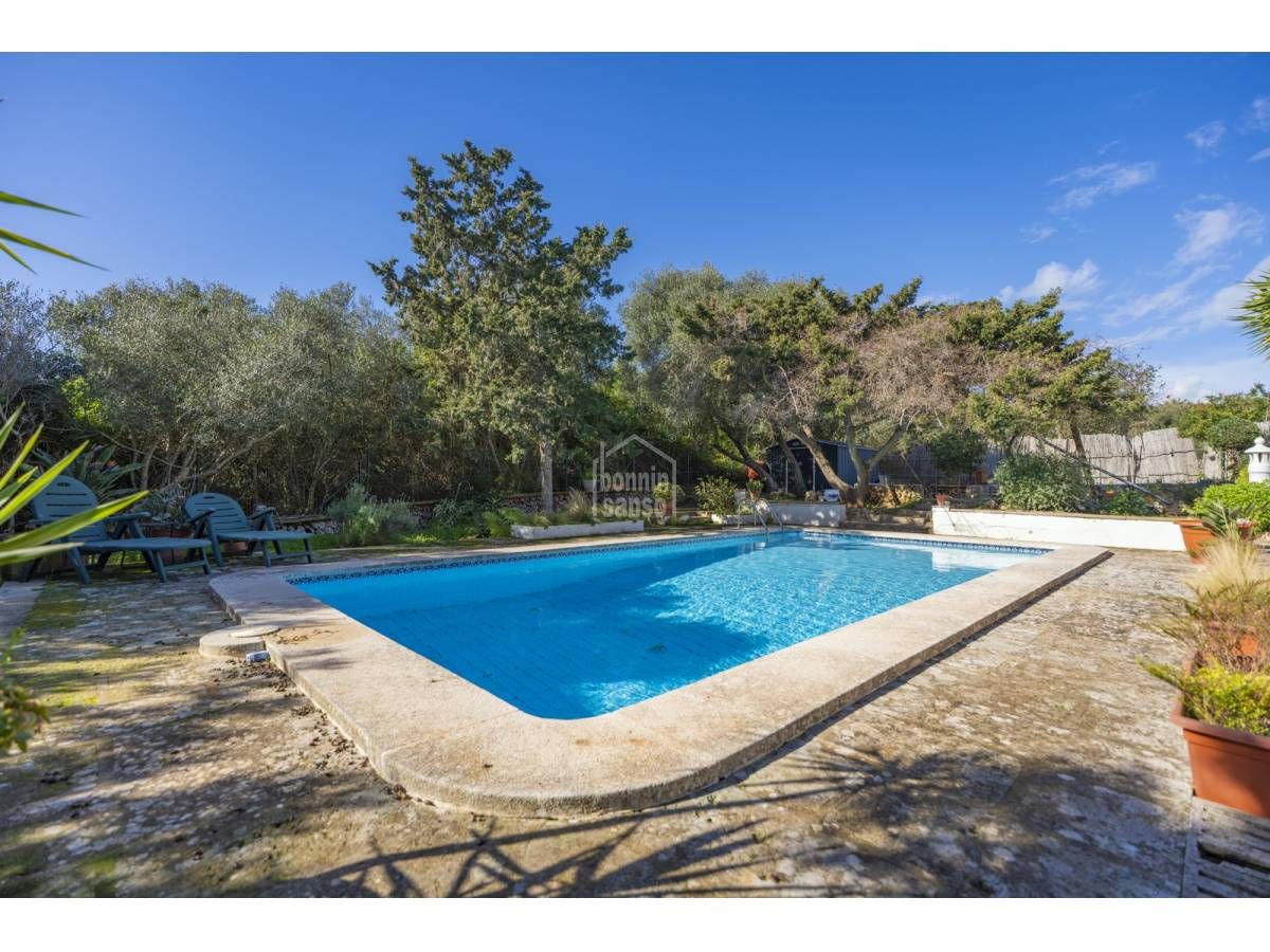 Piscina de Casa o xalet en venda en Maó - Mahón amb Calefacció, Jardí privat i Terrassa