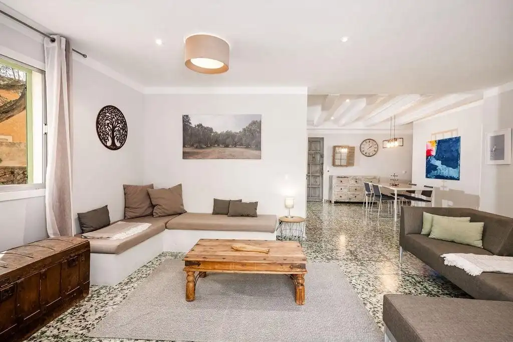 Sala d'estar de Casa o xalet de lloguer en Ses Salines amb Jardí privat i Terrassa