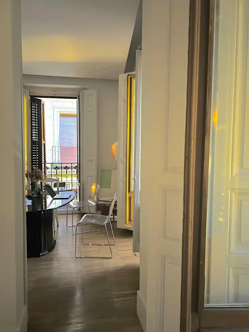 Bedroom of Flat for rent in Madrid  with Air Conditioner, Heating and Private garden