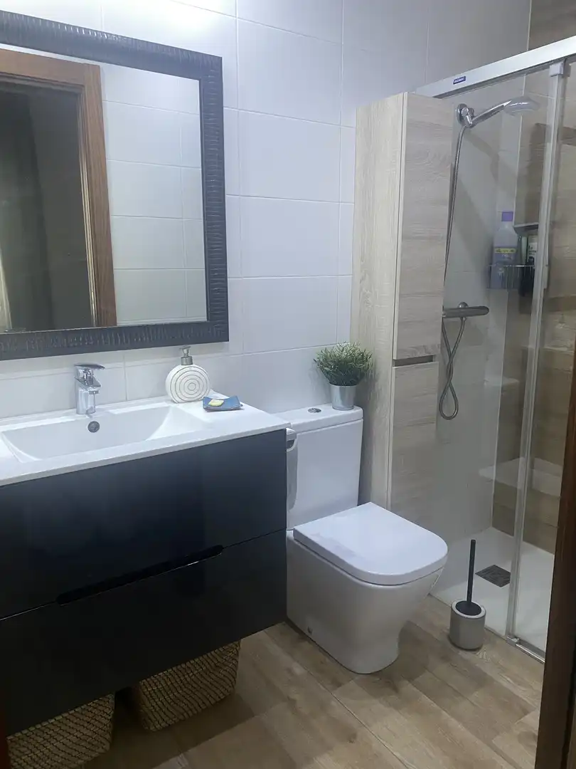 Baño de Piso en venta en  Pamplona / Iruña con Parquet, Amueblado y Balcón