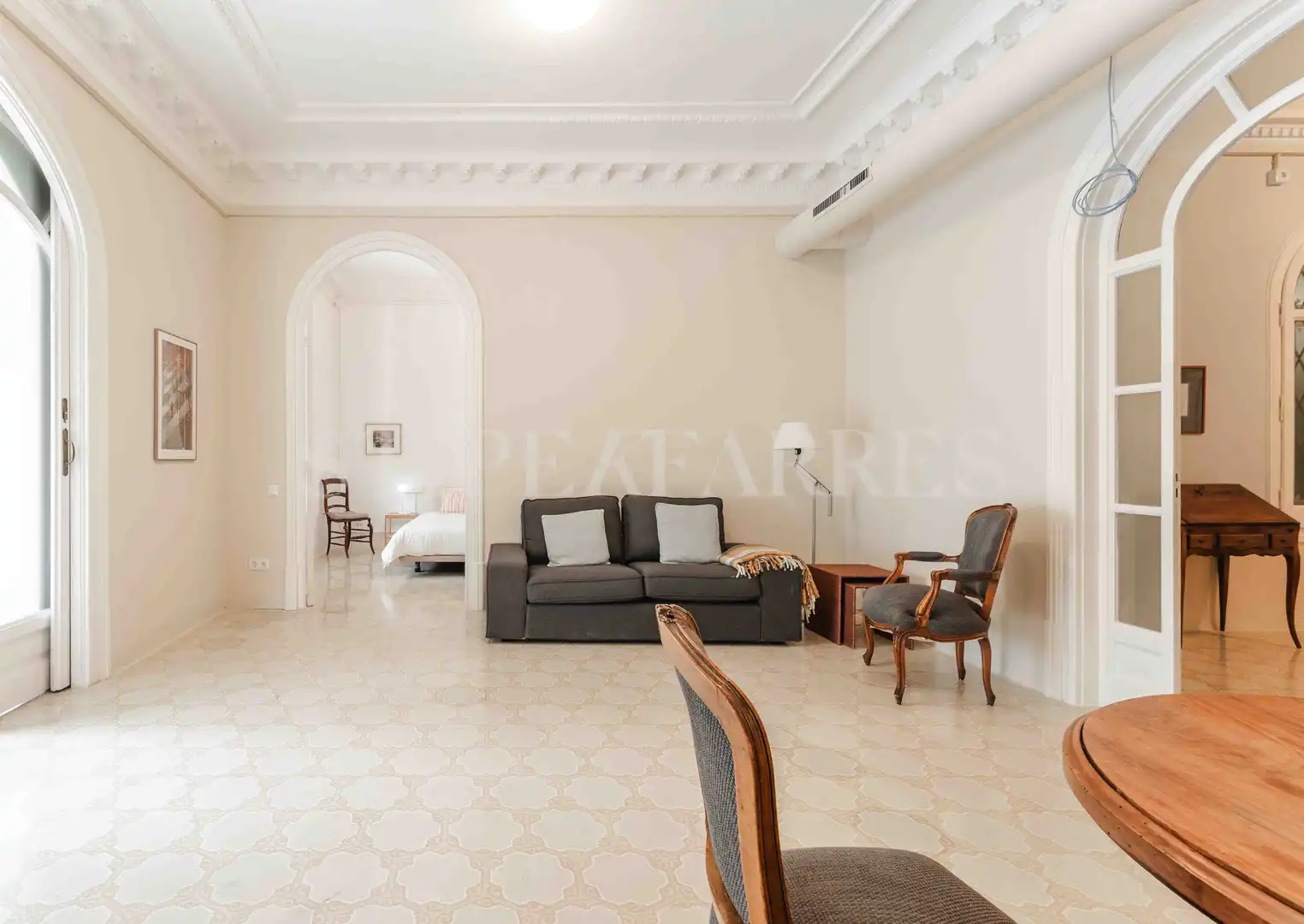 Sala de estar de Piso de alquiler en Barcelona con Aire acondicionado, Calefacción y Amueblado